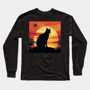 Retro Cat Shirt Long Sleeve T-Shirt